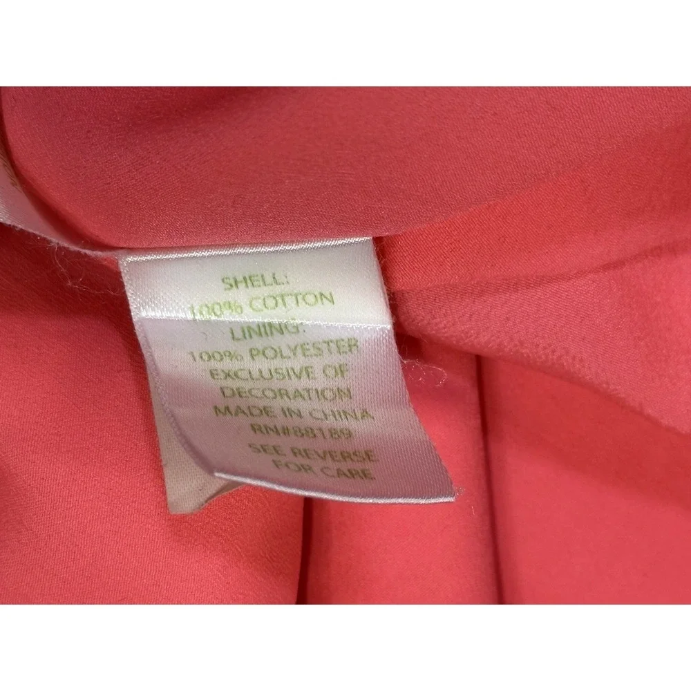 Lilly Pulitzer Largo Shift Dress Women's Size 8 Sun Ray Gold Embroidered Zip - Picture 11 of 12